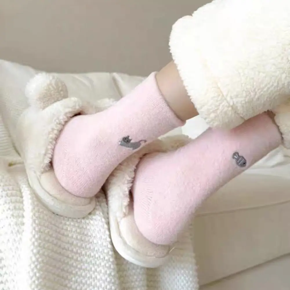 Casual Thick Winter Socks Thermal Antiskid Mid Socks Warm Double-sided Cashmere Socks Autumn Winter