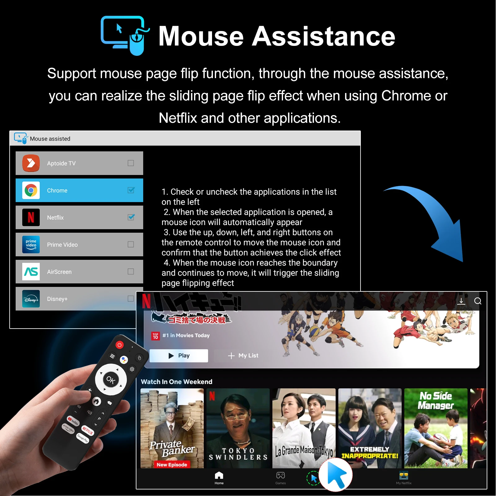 Android TV Box H96 Max M2 Plus Smart TV Box Quad Core 8K HDR Media Player Set Top Box Sprachassistent Android 14 TV Box 2GB 16GB