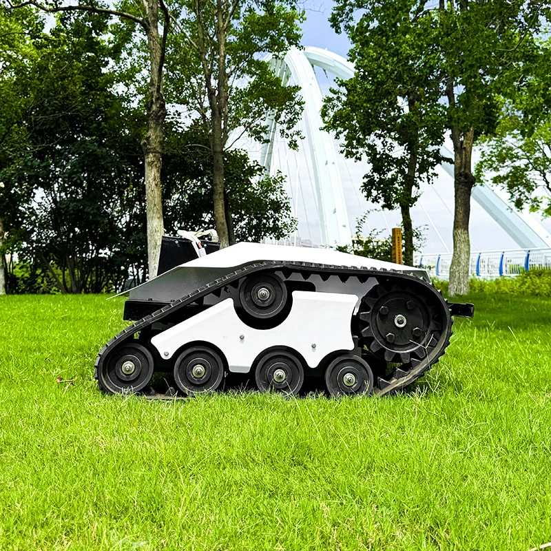 High Efficiency Electric Professional Grade Remote Control Lawn Mower Lithium Battery Crawler Lawn Mower for Grass Cutting