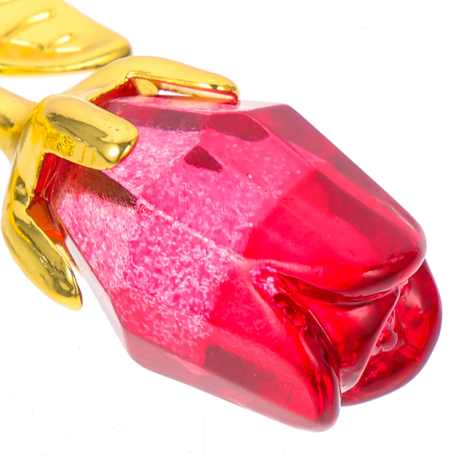 

Wedding Pink Decor Decoration Glitter Roses Decorations Crystal Metal Figurine Decorative Flower Home