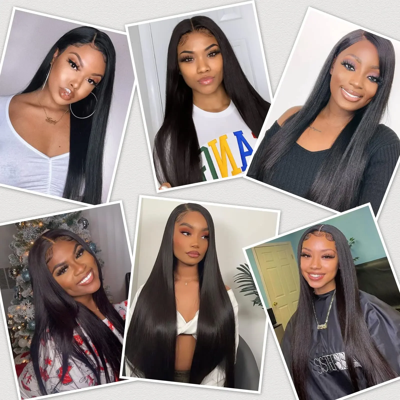 V Part Straight Human Hair Wigs For Women 18-32 Inches Peruvian Remy Hair Full Machine Made Wig V Part Human Hair Natural Color