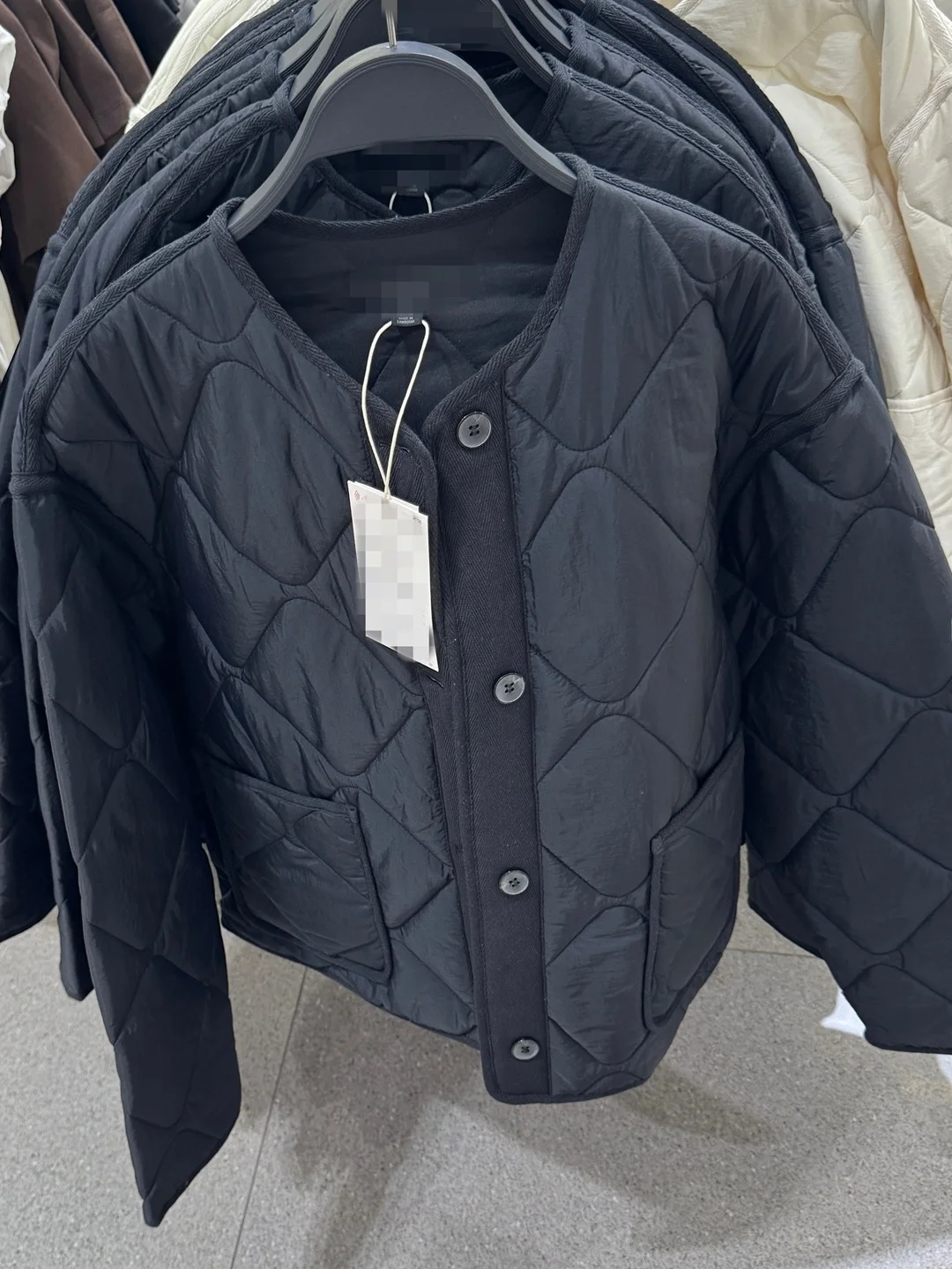 ZARLuvip Autumn Winter Thin Cotton Jaet round Ne ket Decor Women's Clothing Comfortable Casual Sle Long Sve Coat