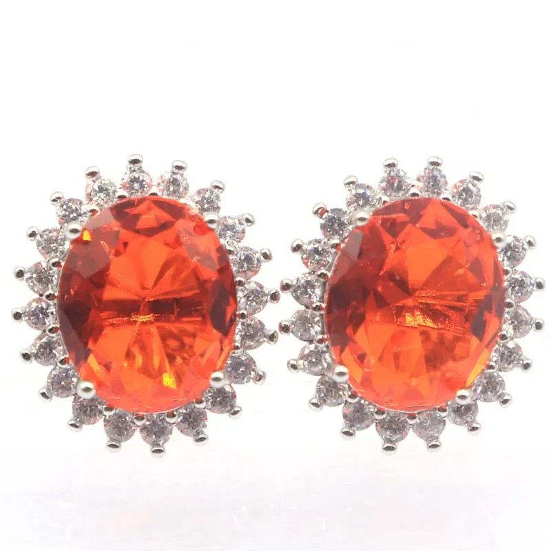 

5.1g Customized 925 SOLID STERLING SILVER Earrings Alexandrite Topaz Zultanite Orange Spessartine Garnet CZ