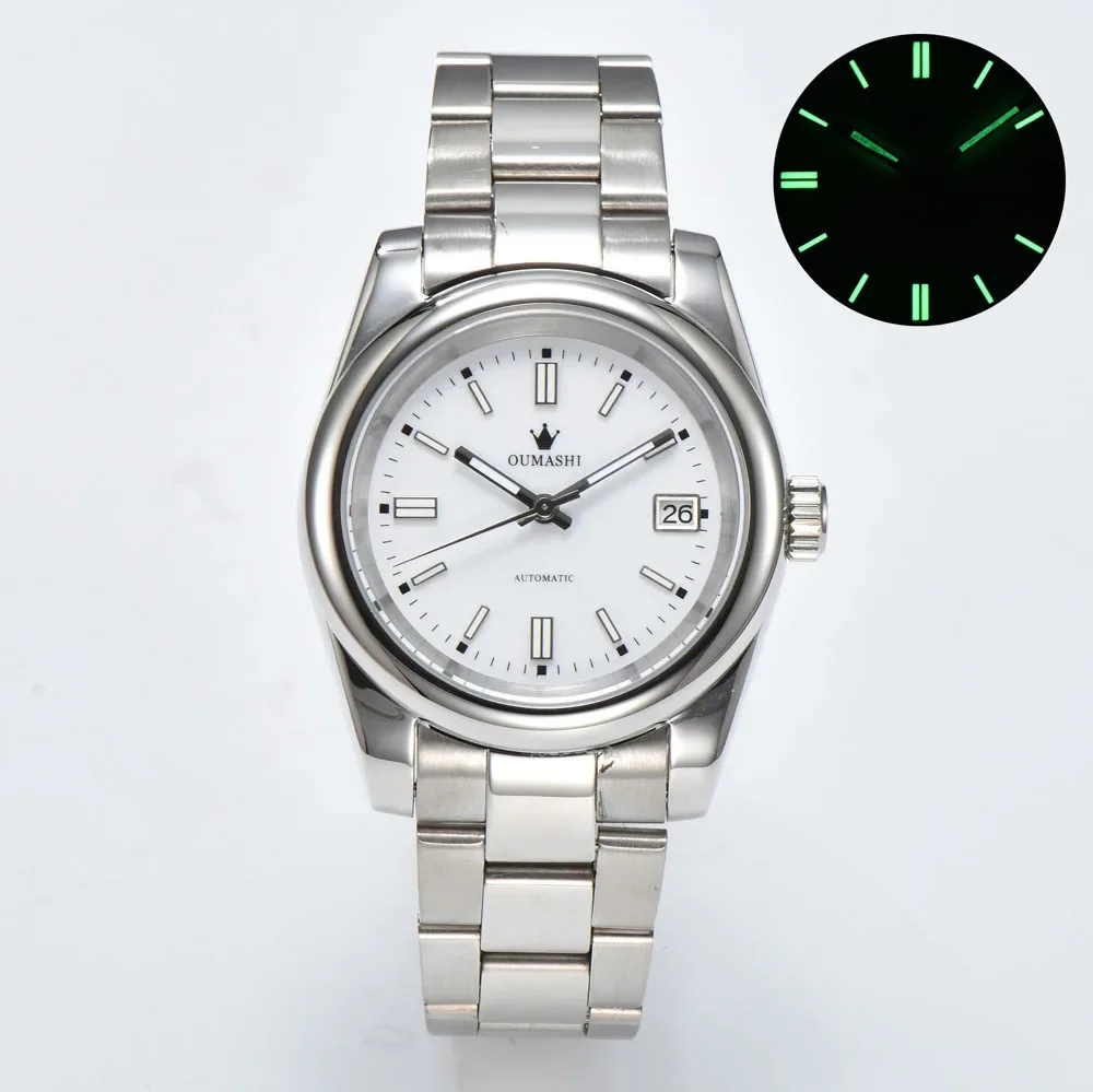 Montres-bracelets de luxe NH35 haut de gamme pour hommes, montre huître avec véritable mouvement automatique japonais NH35, logo personnalisé, 39mm