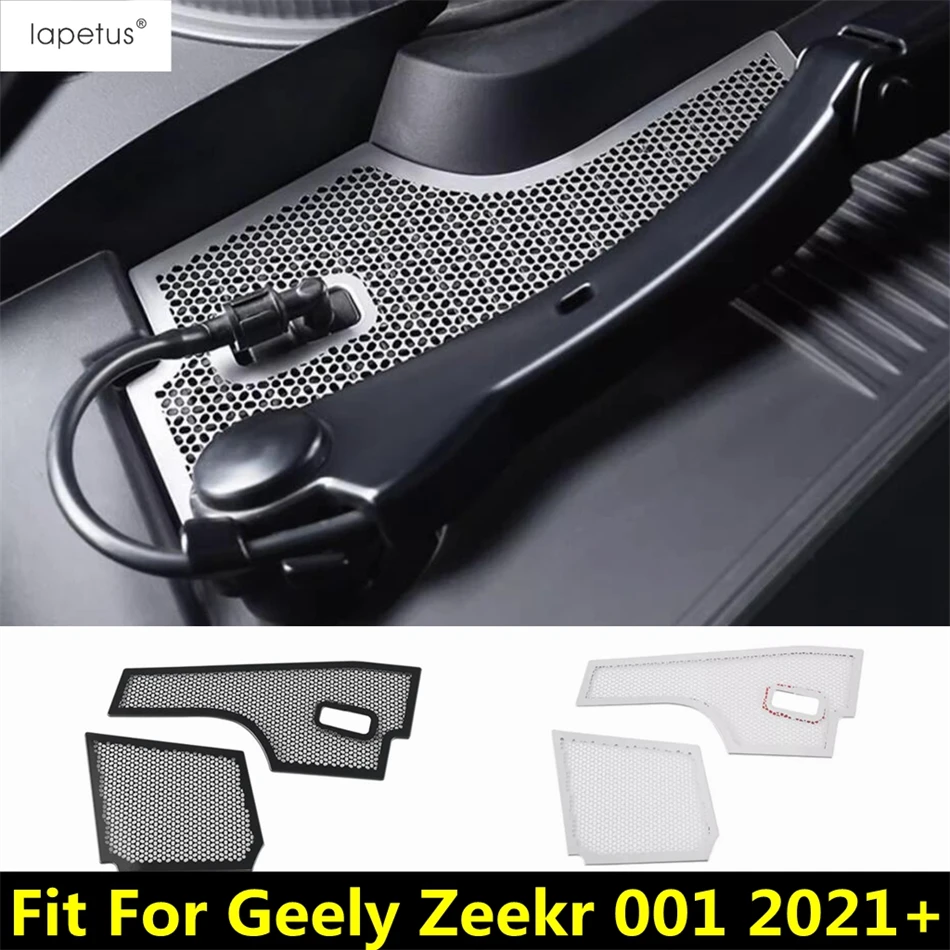 Car Front Hood Dust Filter Proof Protective Intake Port Cover Trim Stainless Accessories Interior For Geely Zeekr 001 2021 -2023