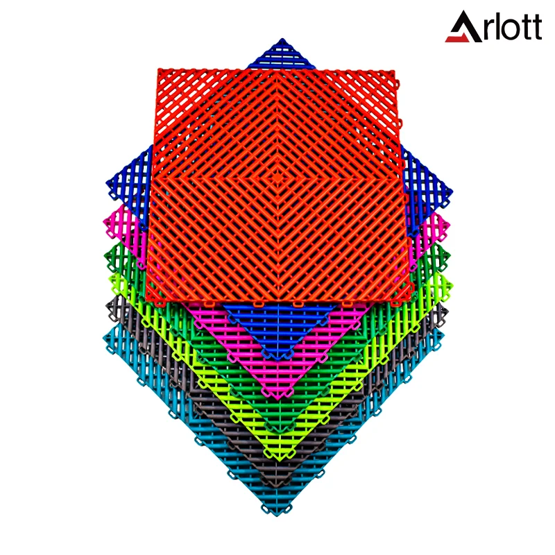 

Wholesale Modern Design Plastic Floor Matting PP Material Garage Slab for Car Parking Auto Workshop Manufacturer Flooring Option