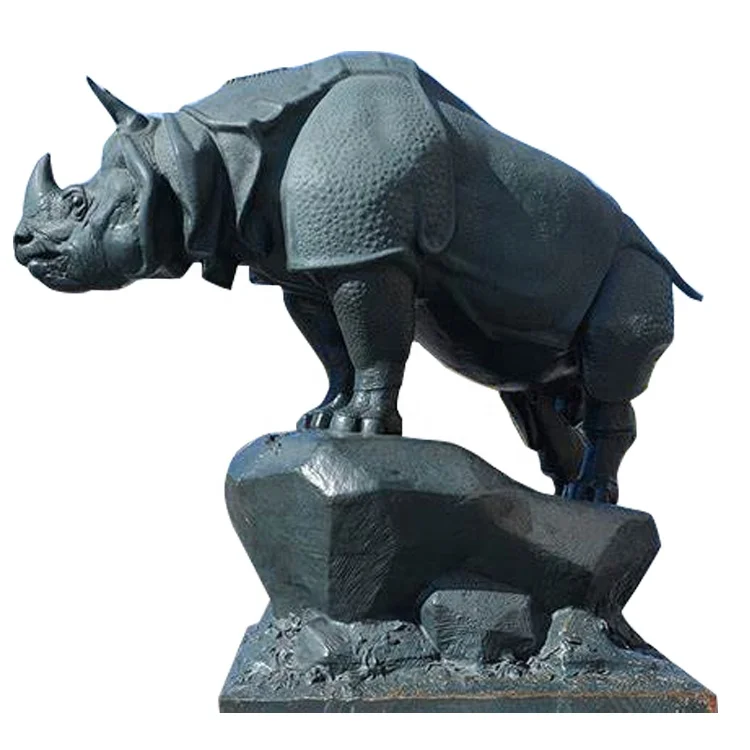 Cast bronze buffalo sculpture outdoor park plaza animal statue custom artwork