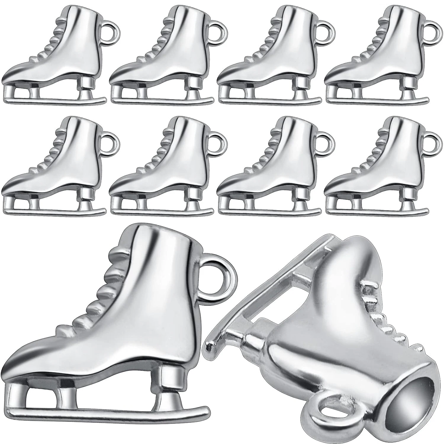 

20 Pieces Ice Skates Shape Charms Tibetan Alloy Skates Dangle Pendants Craft Supplies for DIY Necklace Bracelet Jewelry Making