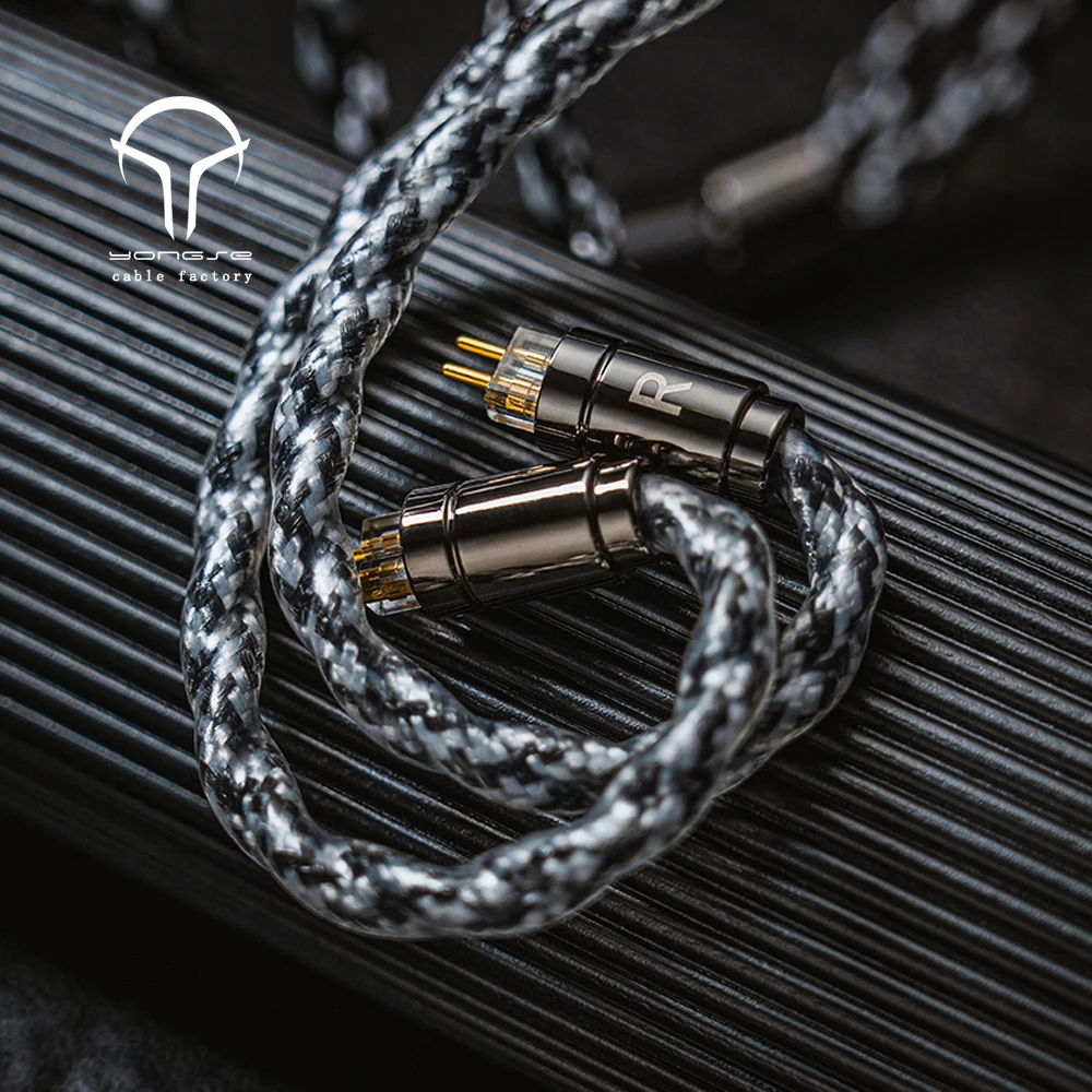 Yongse Venom New Arrival wysokiej czystości 4-żyłowy 6N posrebrzany kryształowy miedziany kabel do aktualizacji słuchawek