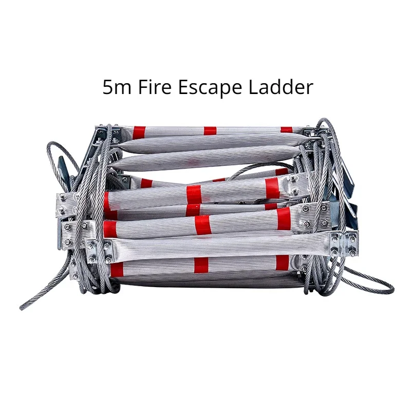 Aluminum Alloy Ladder Escape Rope Ladder Househ old Aerial Work Rescue Wor ks Steel Rope Stainless Steel Ladder