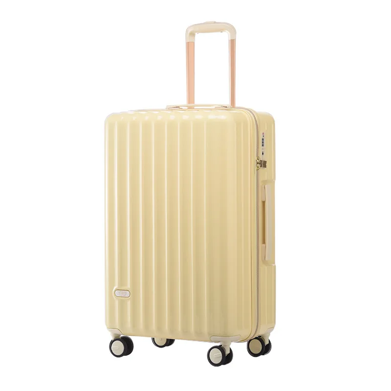 Luggage Female Silent Large Capacity Travel Suitcase with Wheels Student 20\'\' Boarding Suitcase Ultra Light PC Trolley Luggage