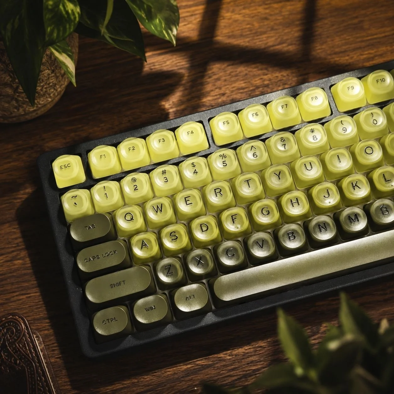 128 Keys Matcha Semi Transparent PC Key cap HOA Profile Custom Double Shot PBT Keycaps for Cherry MX Switches Gaming Keyboard
