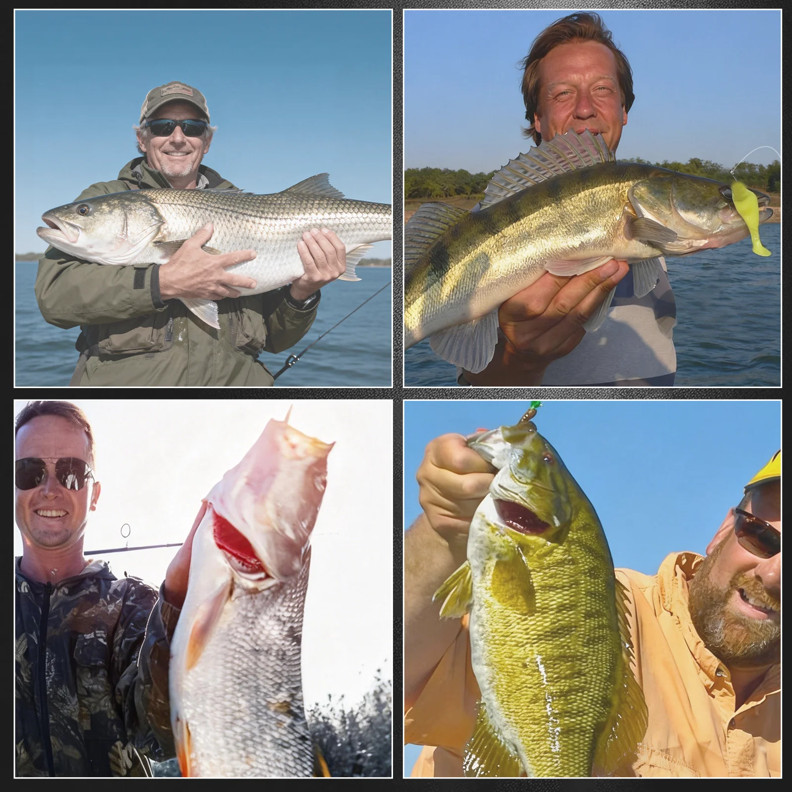 FishTrip 25-50 Stück Schwarze Köderhalter-Angelhaken mit Doppelwiderhaken und Langem Schaft für Wurmköder aus Hochkarbon-Stahl für Wolfsbarsch – Detail 7