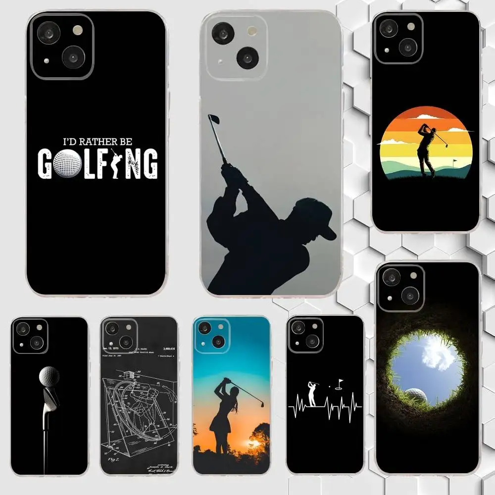 

Sports Golf Golfing Ball Phone Case For iPhone 17,16,15,14,13,12,11 Plus,Pro,Max,Air,XR,XS,X,7,8 Plus,SE,Mini Transparent Soft