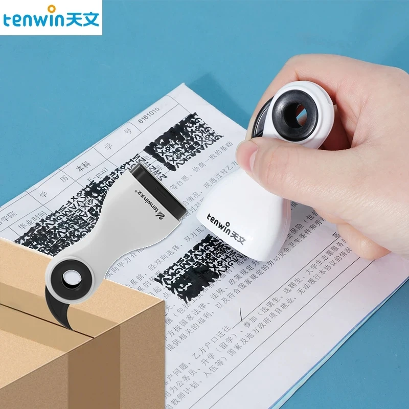 Tenwin Thermal Paper Correction Fluid with Unboxing Knife Durable Thermal Paper Data Identity Protection Fluid Eraser Box Opener