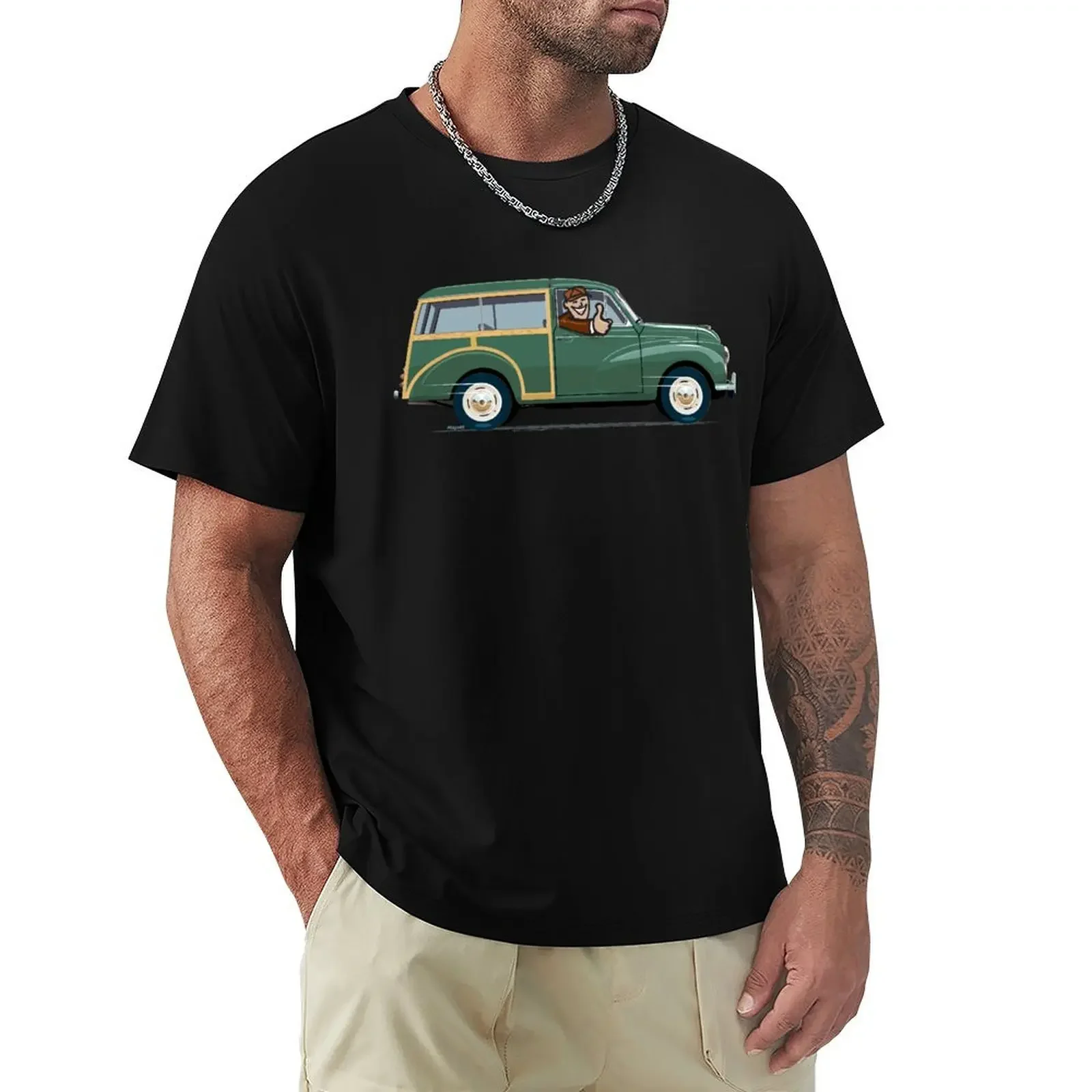 Morris Minor Traveller in Almond green T-Shirt shirts graphic boys whites mens t shirts