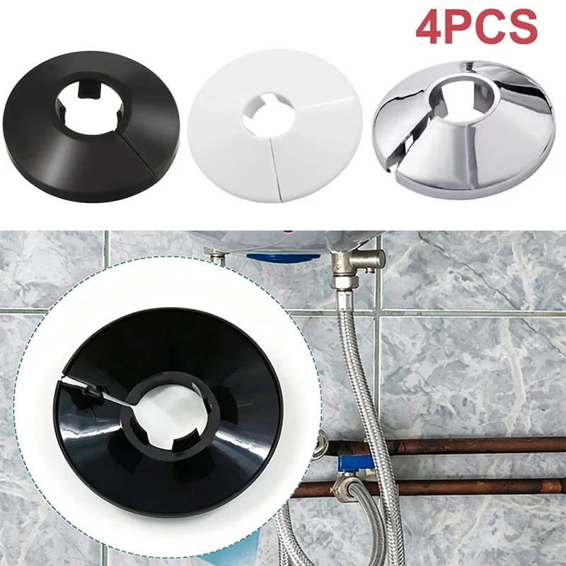 4pcs 15mm Radiator Pipe Collars Cover Floor Decorative Radiator Escutcheon Water Pipe Cover For Wall Duct Faucet Accessories
