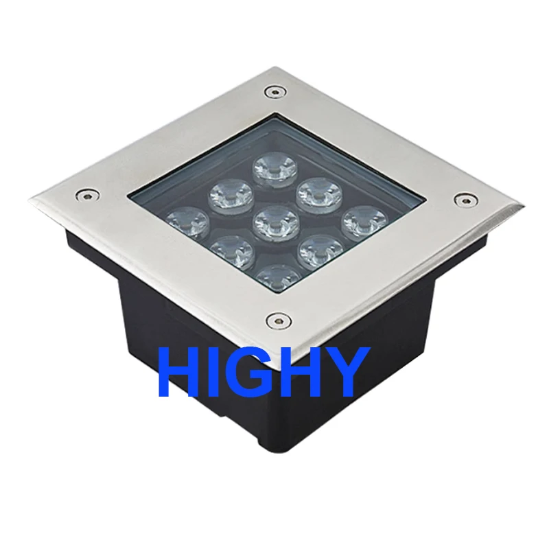 IP68 Waterproof 1W 3W 4W 5W 6W 9W Square LED Outdoor Floor Light Underground Garden Decoration Led Buried Lamps AC85-265V DC12V