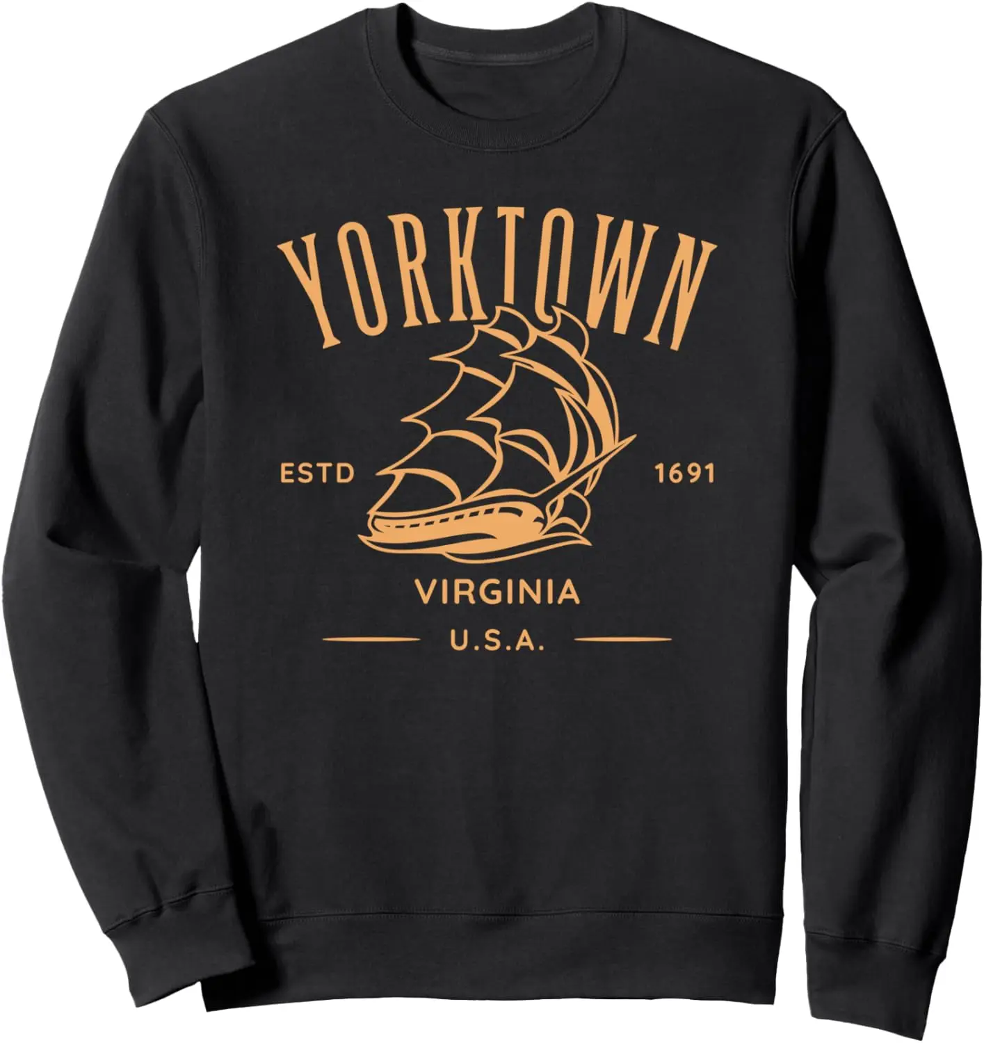 Yorktown Virginia Old Tall Sailing Ship Design Sweatshirt