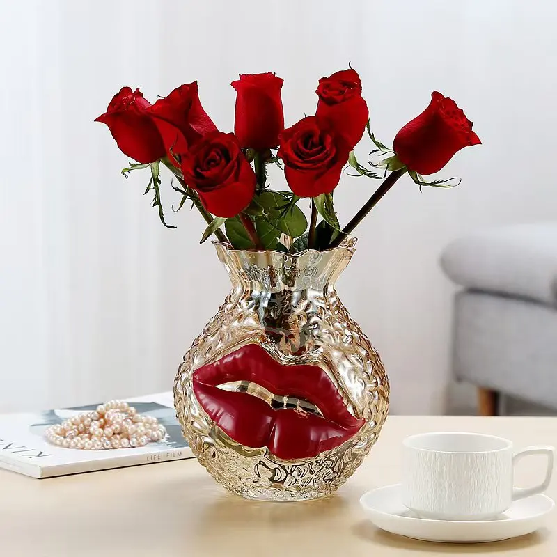 

Художественные стеклянные вазы, эстетическая ваза для цветов, современная свадебная центральная часть, бутылка для цветов, интерьер гостиной, столешница, роскошные аксессуары