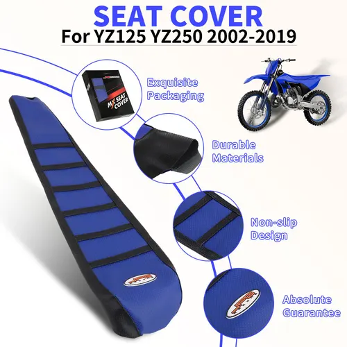 Para Yamaha YZ125 YZ250 2002-2019 Funda de asiento para motocicletas Accesorios eléctricos para motos de cross Cojín para asientos de motor de motocross Azul