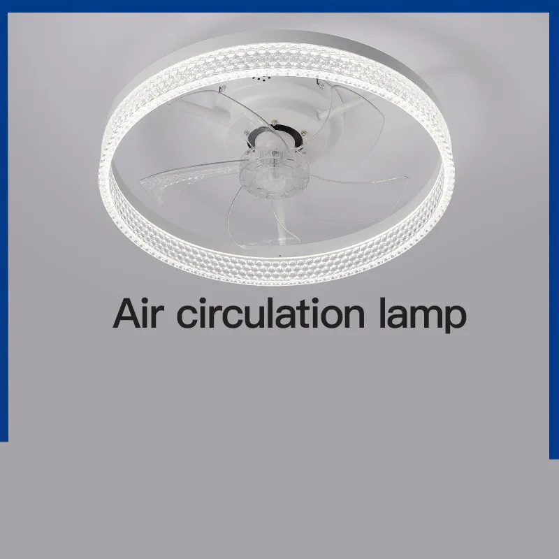 Ventilatore da soffitto semplice e moderno luci a Led soggiorno creativo a risparmio energetico, camera da letto e sala da pranzo luci a ventaglio tricolore muslimah