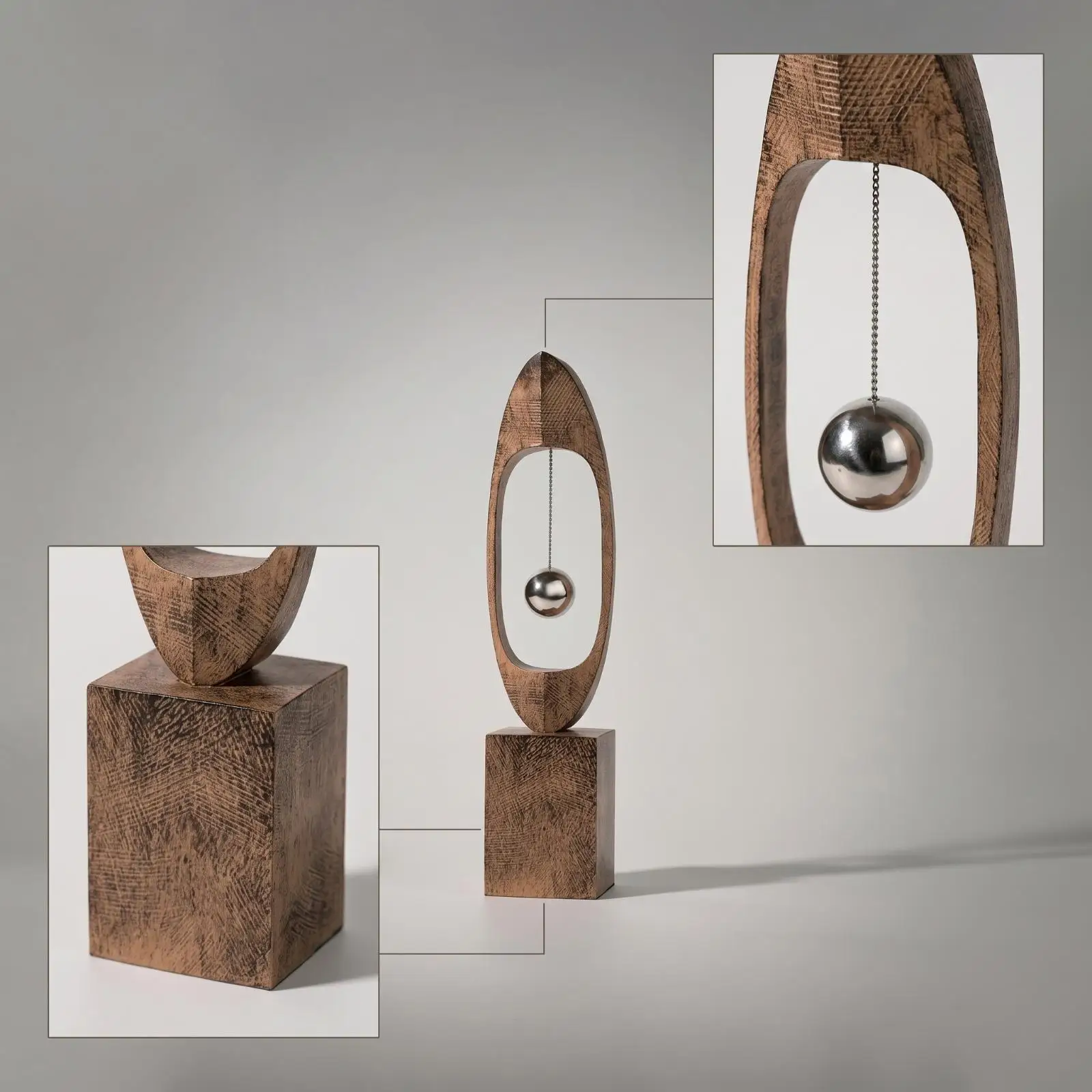 Resin Decorative Ball Elegant Sculptures and Figurines Modern Object for Interior Decoration