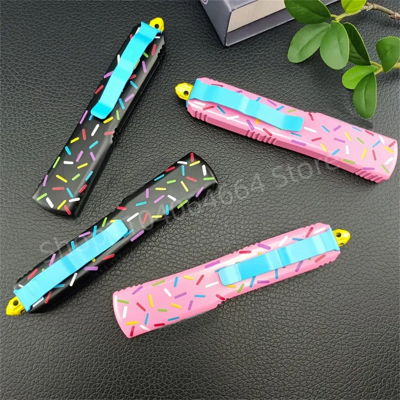 NEW UT85 Mic Folding Knife D2 Blade Aluminum Alloy Handle High Quality Outdoor EDC Camping Hiking Hunting Pocket Knives