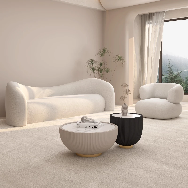 

Cream wind sofa small apartment living room Nordic simple creative clothing store leisure reception beauty salon Internet