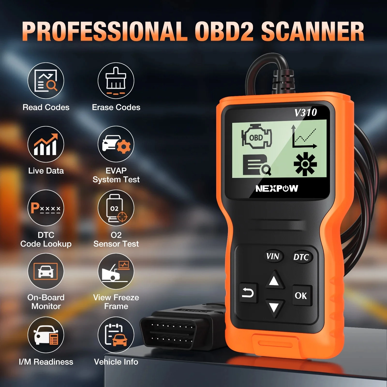 الماسح الضوئي Obd2 - قارئ رمز مطور لجميع السيارات منذ عام 1996، يعمل بمنفذ USB، أداة تشخيص خطأ المحرك #4