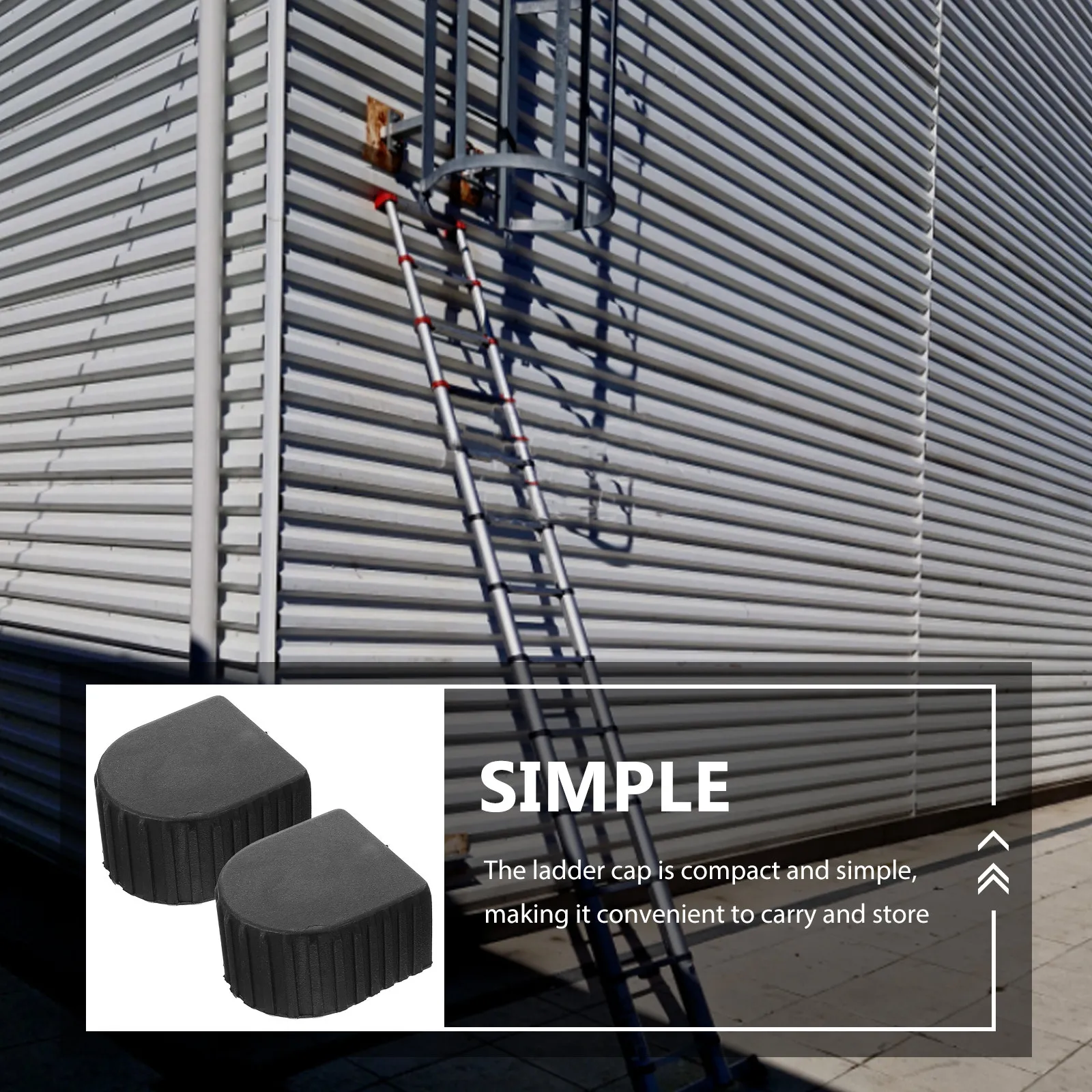 2Pcs Premium Plastic Ladder End Caps Thickened Top Cover for Aluminum Telescopic Ladders Ladder Stabilizer Protector Replacement