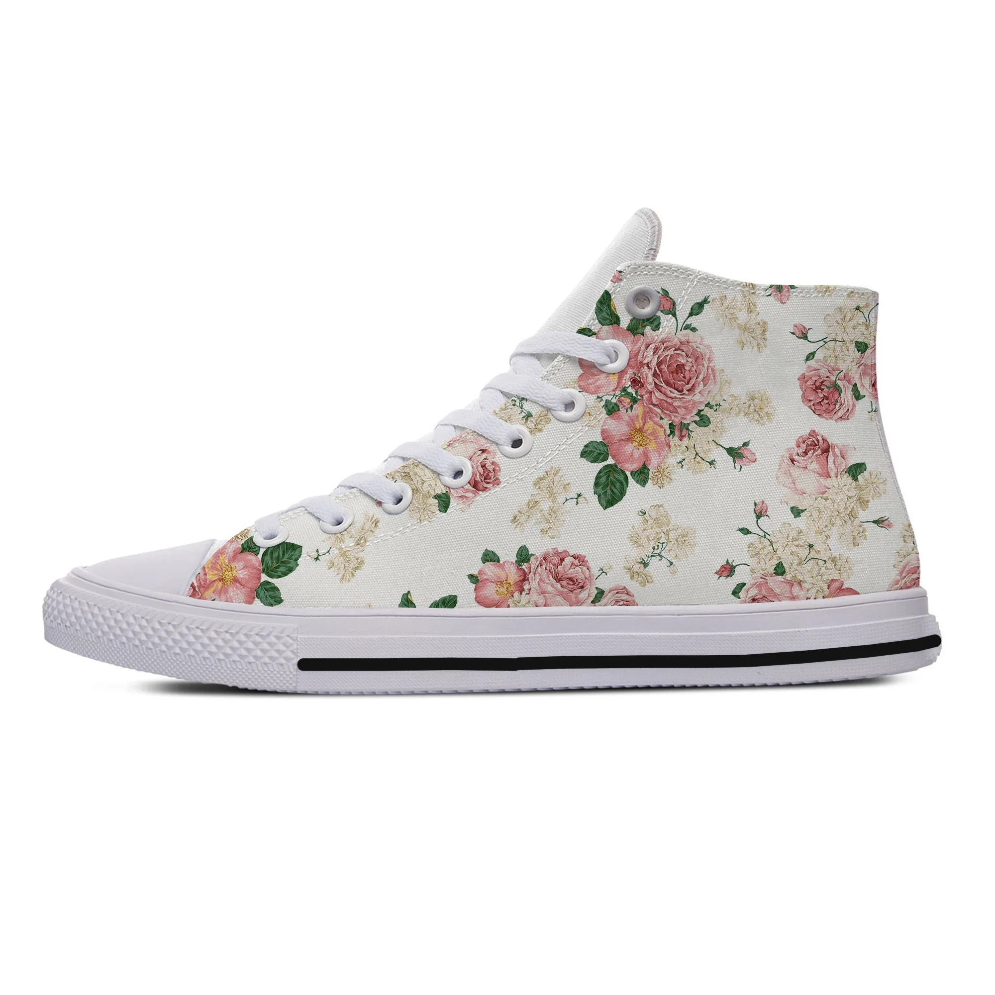 Zapatillas ligeras de lona para hombre y mujer, zapatos informales de alta calidad, clásicos, con estampado Floral