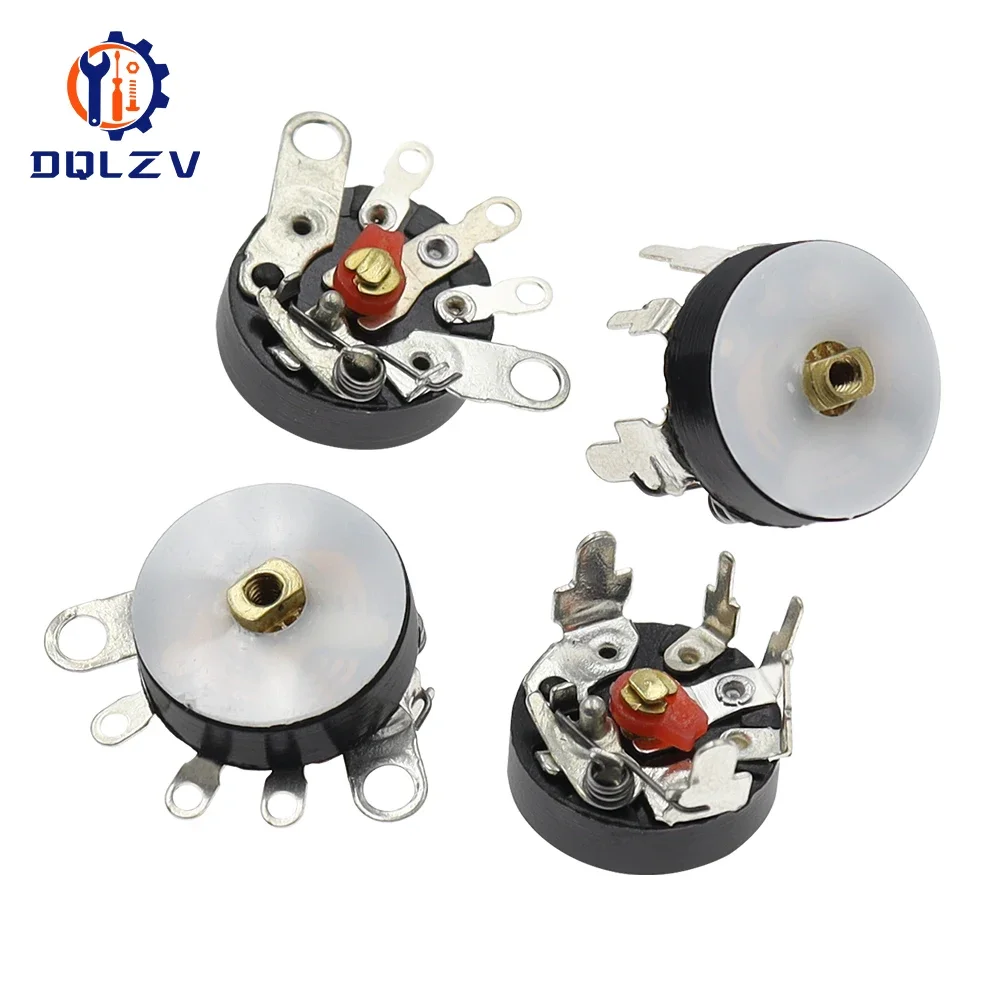 RV12MM Curved Foot Straight Foot Switch Radio Amplifier Volume Potentiometer 10K 50K With Turntable