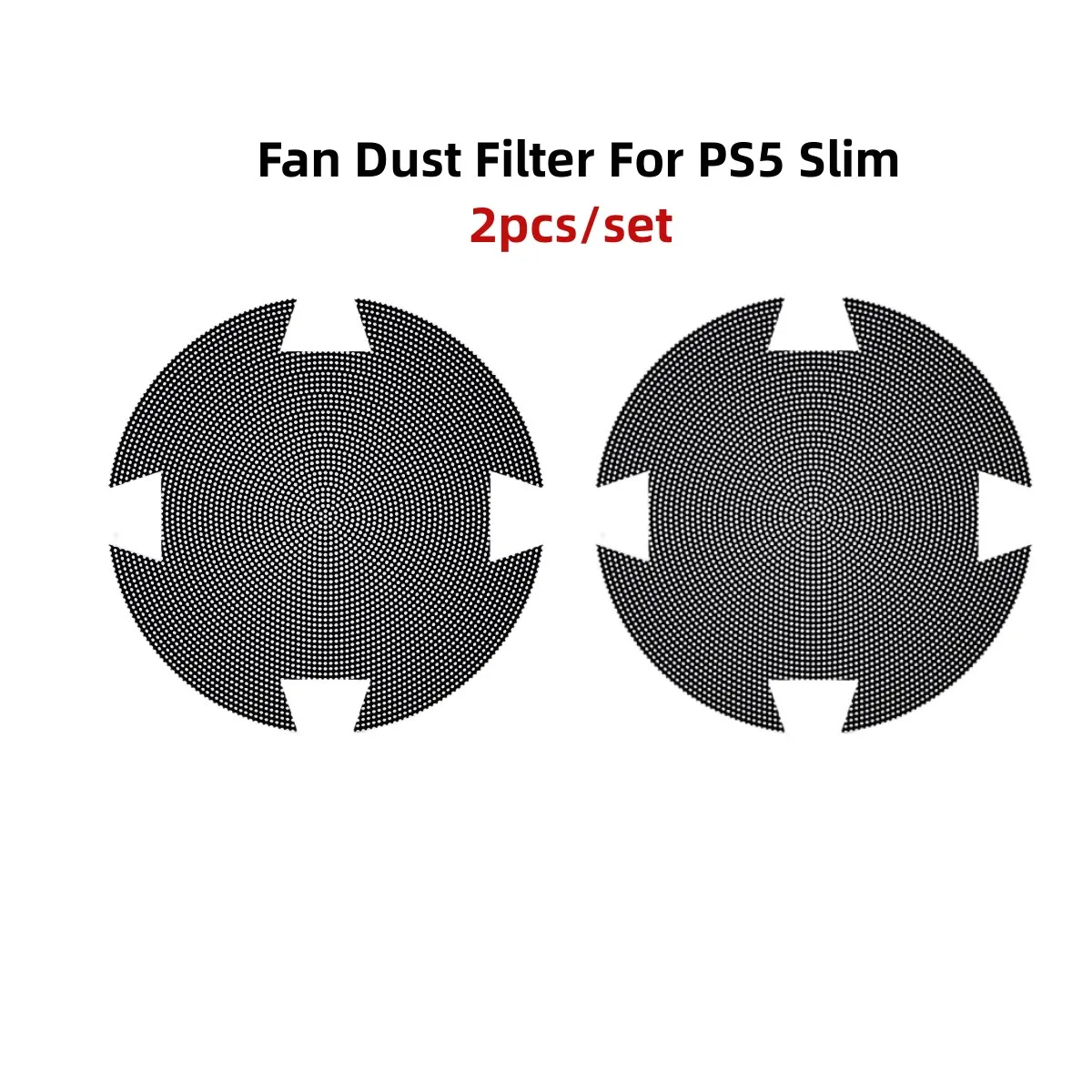 2/4 Pack Dust-proof Net PVC Fan Dust Filter Breathable Ventilation Dustproof Filter Cover for PS5 Slim for PlayStation 5 Slim