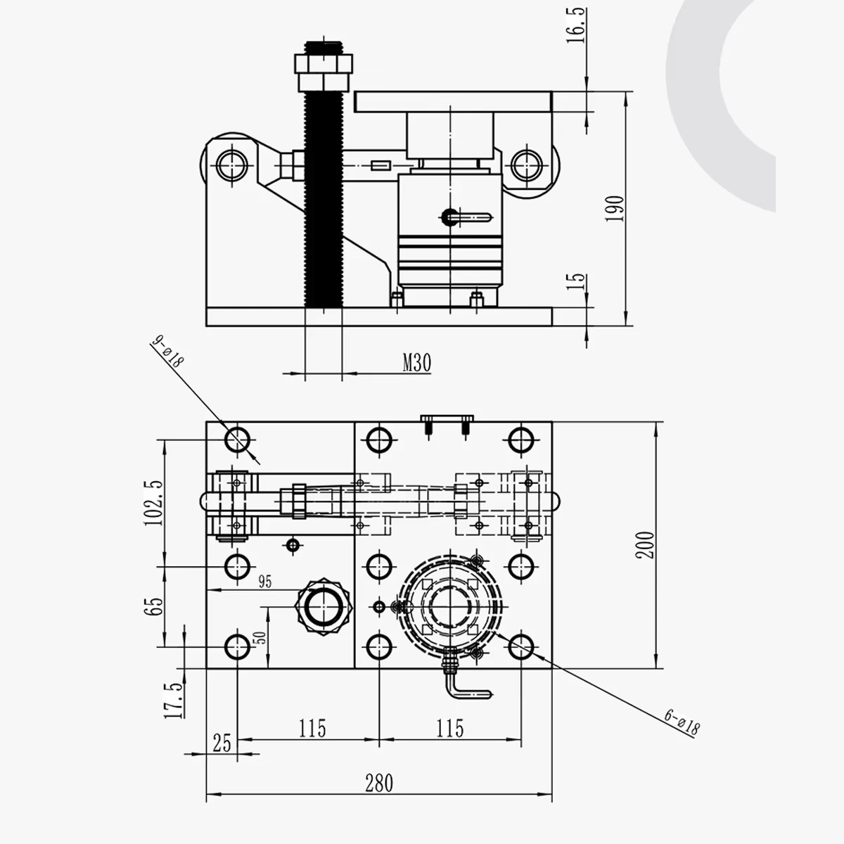 Column Type Weighing Sensor 0-40T for High-level Silo Storage Tank Reaction Kettle Weighing Load Pressure Module Weighing Scale