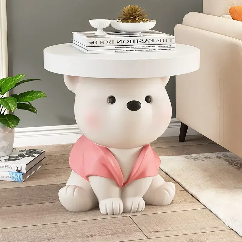 Cute Bear Coffee Table Floor Decoration Home Accessories Living Room Bedroom Nightstand Birthday Gift