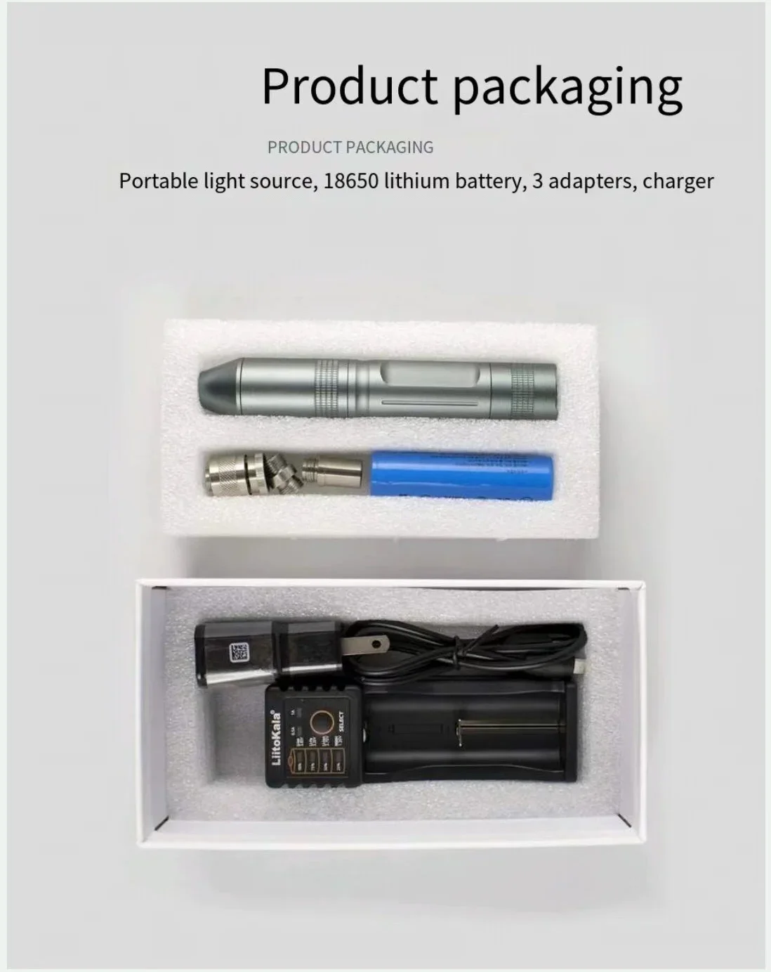 Nova fonte de luz portátil da câmera do endoscópio, fonte de luz portátil do endoscópio do diodo emissor de luz de carregamento 10w