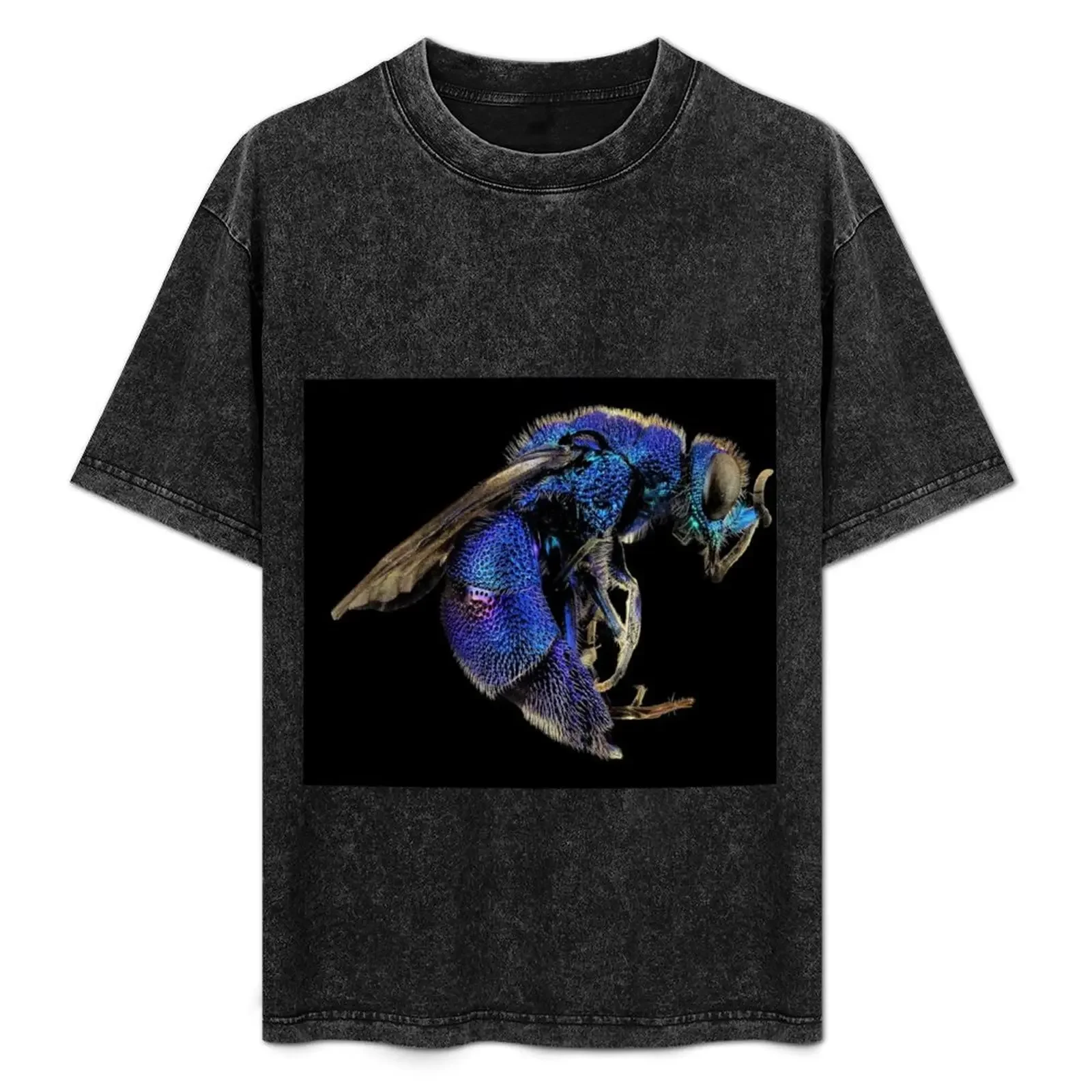 

Multi-colored Cuckoo Wasp in flight Portrait #3 T-Shirt blue archive vintage clothes kawaii clothes cotton t shirt men