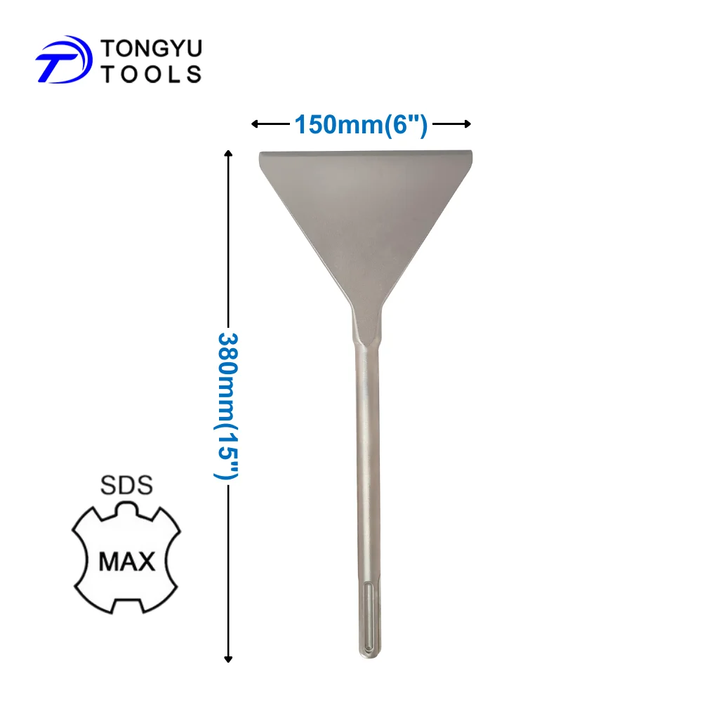

SDS Max Tile Removal Chisel Bit 150mm Wide Flat Blade Heavy Duty Floor Scraper for Thinset Mortar Concrete