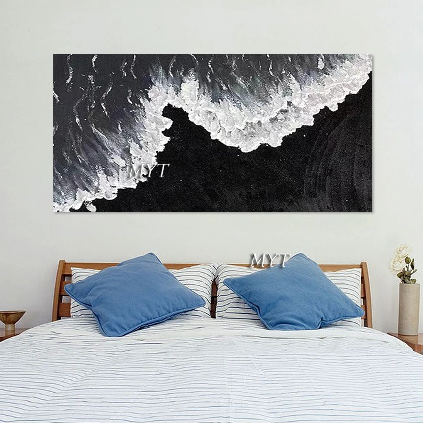 

Thick Sea Wave Modern Abstract Acrylic Oil Painting Large Size Decoration Home Accessories Custom Artwork Wall Picture Canvas