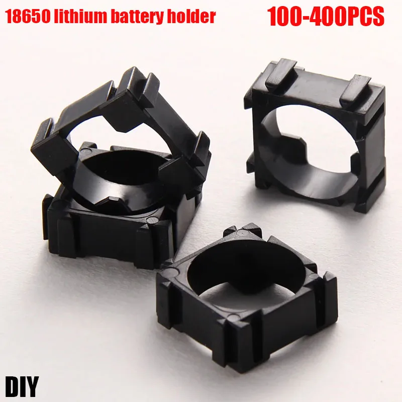 100-400 Pcs 18650 Lithium Battery Holder Anti-shake Plastic Cylindrical Holder Lithium Ion Battery Spacer Battery Holder