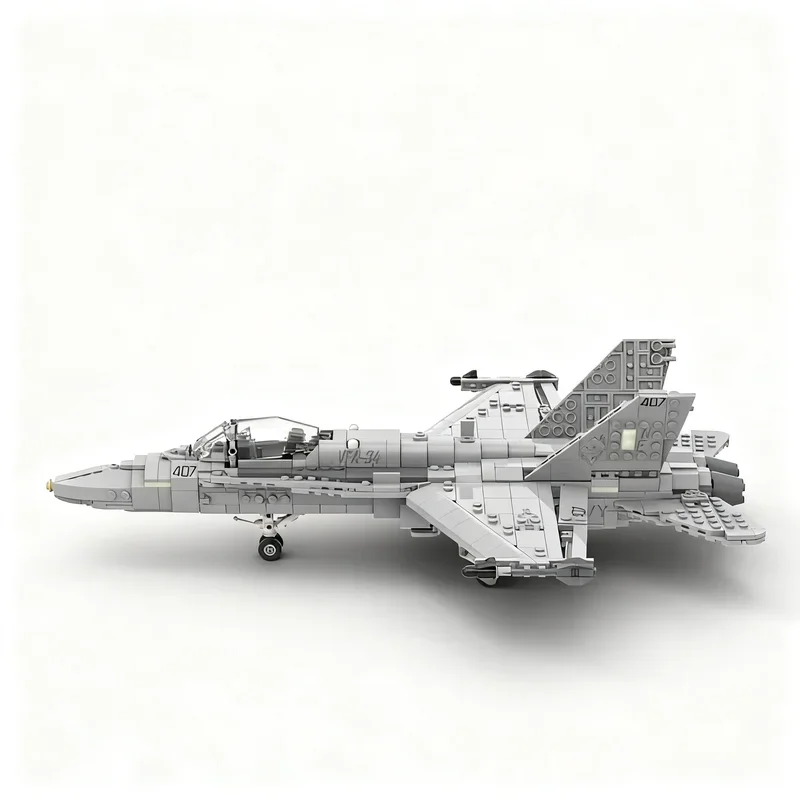 

NEW 935PCS WW2 Military MOC F A 18C Hornet Aircraft Model DIY Creative Christmas Display Assembly Building Blocks Birthday Gift