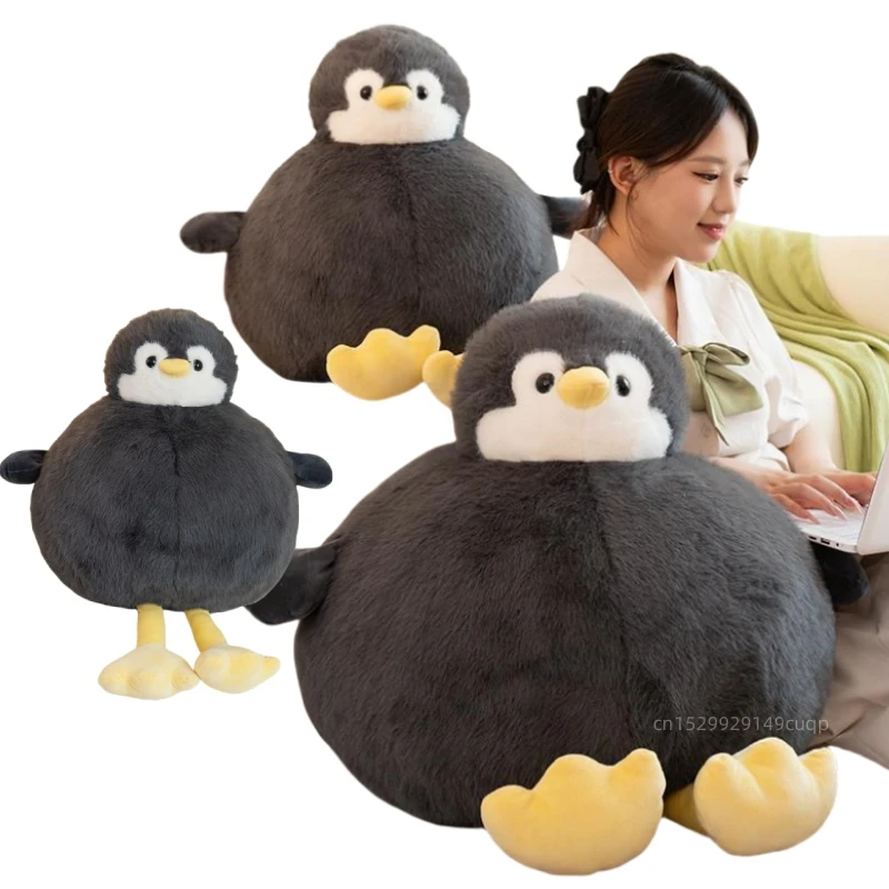 35-60Cm Cartoon Creatieve Pinguïn Pluche Pop Kussen Klein Hoofd Groot Rond Lichaam Leuk Dier Pinguïn Knuffel Woondecoratie