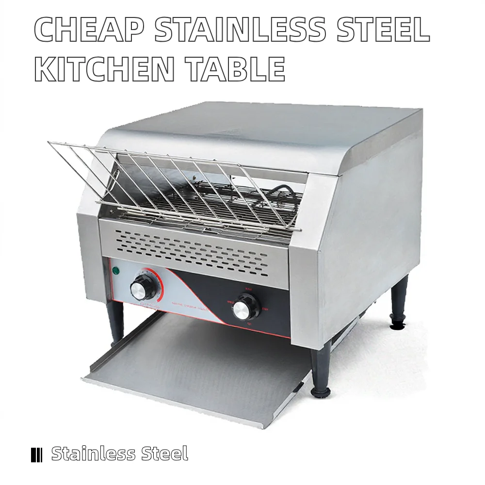 Commercial Stainless Steel 201 Kitchen Work Table with Back Shelf Restaurant Customized
