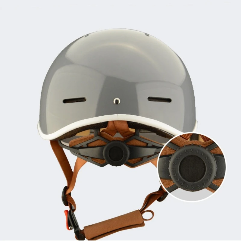 Beon Electric Car Helmet Summer Sunscreen Ultra Light Retro Half Helmet Adjustable Solid Color Simple Ladle Helmet Capacete