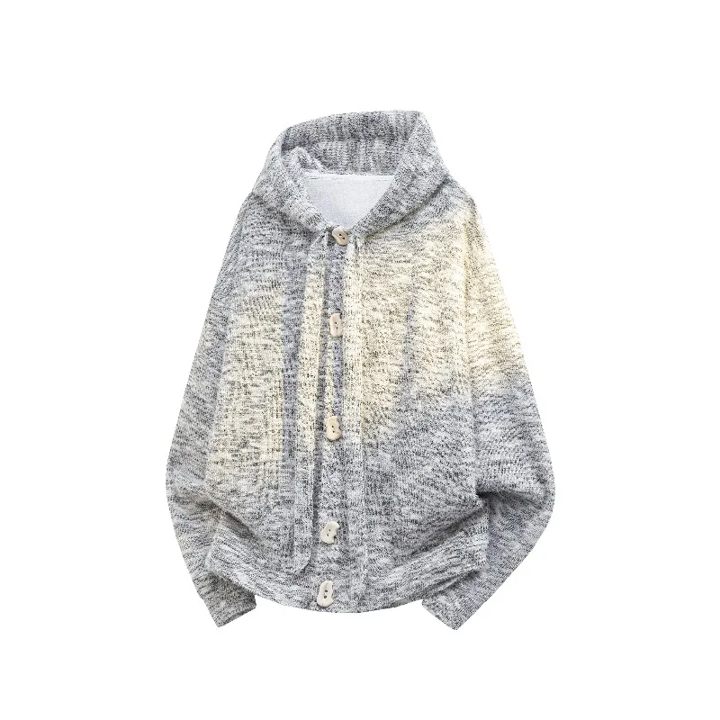 

2025 New Arrival Striped Knit Cardigan Men Knitted Button-Front Long-Sleeve Knit Top Rainbow Polka Dot Oversized Jacket