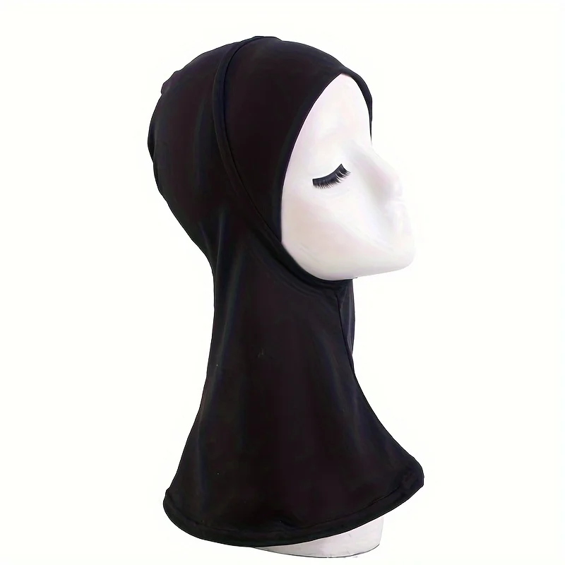 Berretto lungo etnico estensibile con cappuccio Hijab Caps cappello foulard traspirante per donna morbido copricapo Hijab con copertura completa del collo