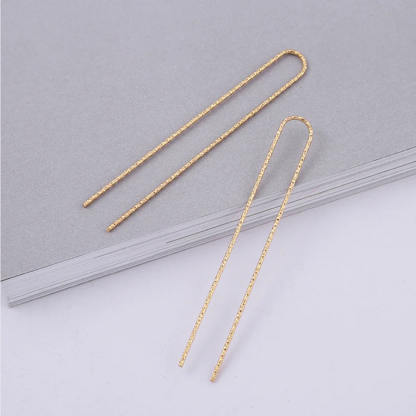 10pcs 70mm U Shape Hairpin Hair Sticks Making Alloy Hair Pins Clips Bridal Headpiece for Women Wedding Hair Handmade Accessories