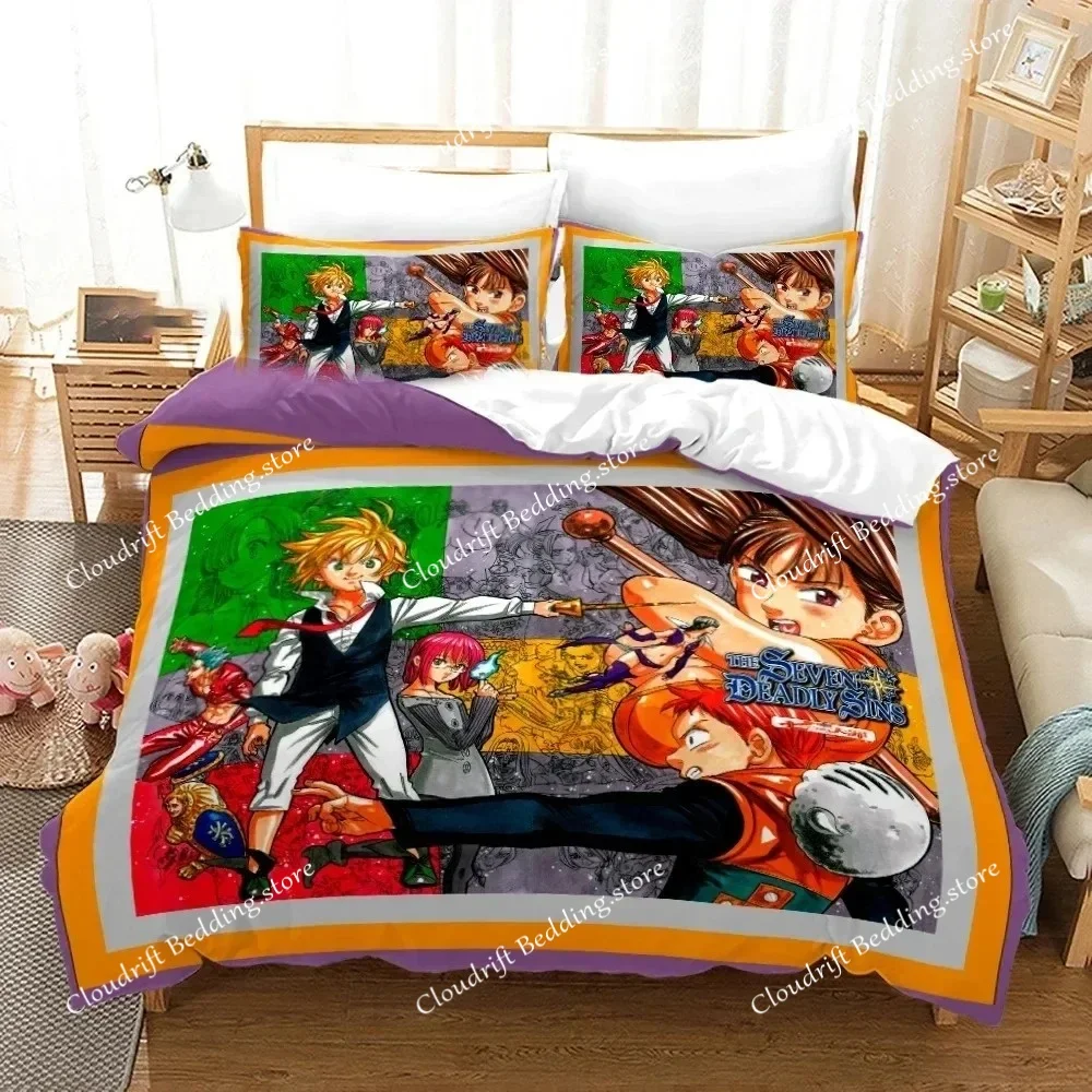 

Single-sided Anime Meliodas printed Bedding Sets Printed Duvet Cover Bedding Set Comfortable Breathable Comforter Bed Set