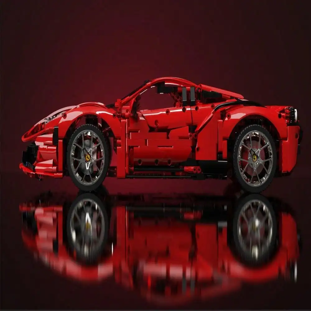 3380 قطعة سيارة رياضية بنة مجموعة 1:8 الرجال سطح المكتب الديكور تحصيل سيارة رياضية نموذج بنة الصبي هدية #5